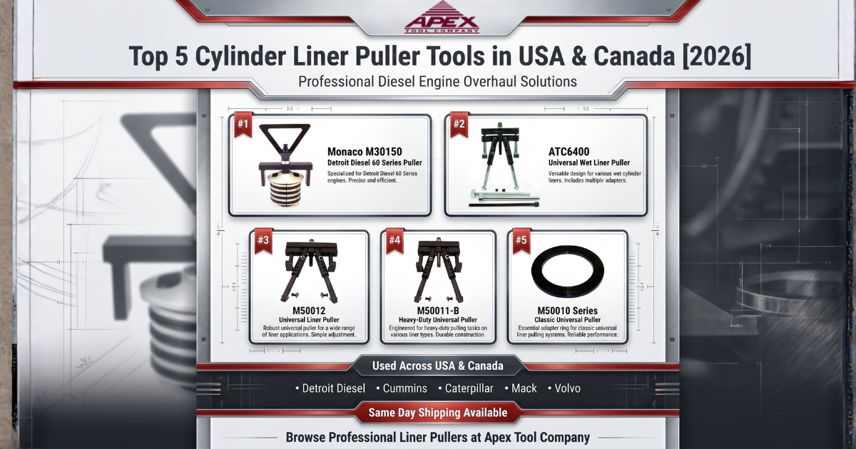 Top 5 Cylinder Liner Puller Tools in USA & Canada 2026 — Apex Tool Company